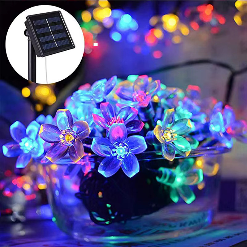 Feimefeiyou Solar LED Lichterkette Kirschblüten Design, Wasserdicht, Mehrfarbig, 20 LEDs - Bild 2