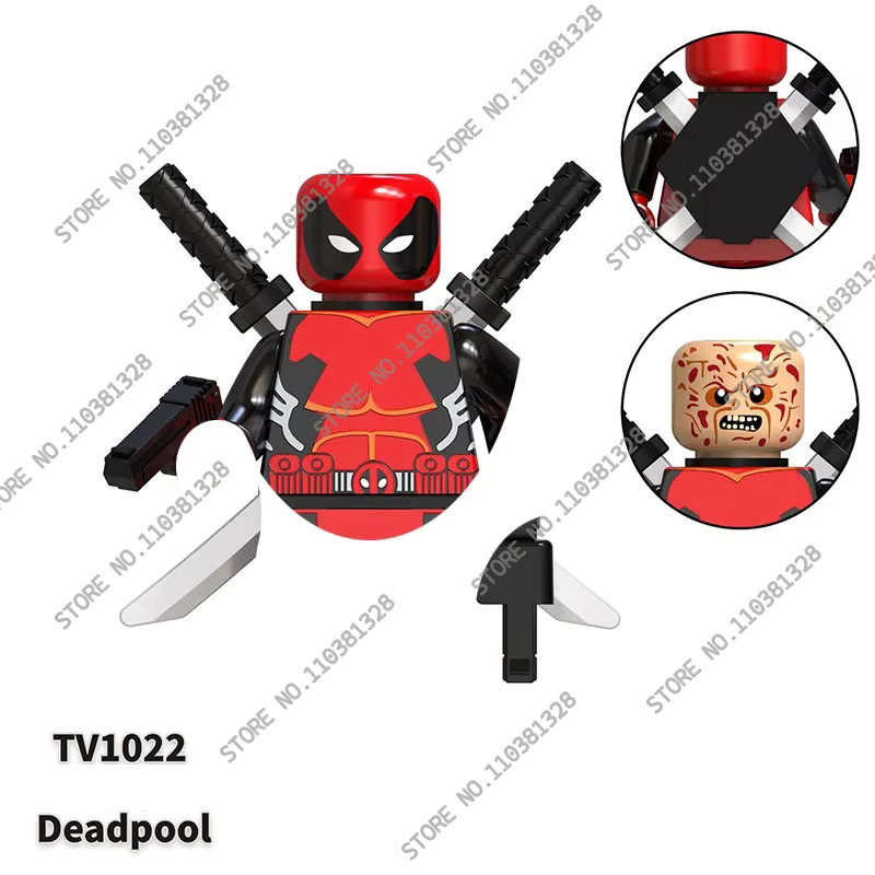 Hto Toys Marvel Deadpool, Mini-Actionfiguren, Bausteine - Bild 1