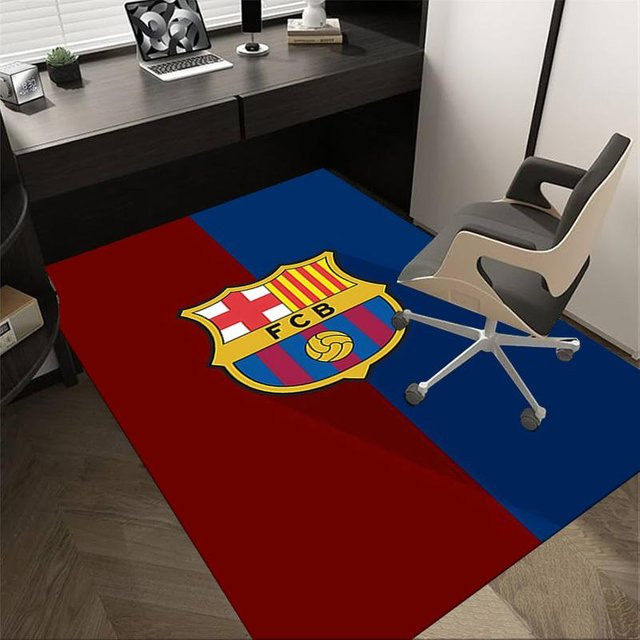 FC Barcelona Rutschfester Teppich von Yun Home, Modernes Design, Multicolour, B/T: 90 x 60 cm - Bild 1