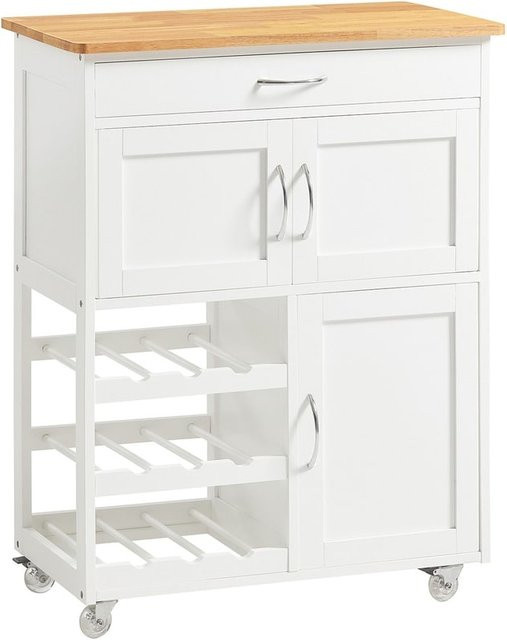 SoBuy Küchenwagen Modern in Weiß mit 1 Schublade B: 67 cm, T: 37,5 cm, H: 86 cm - Bild 1