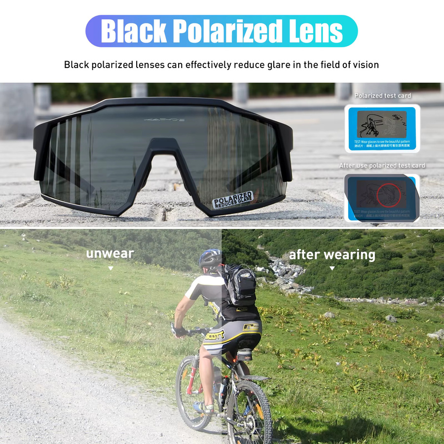 Kapvoe Sonnenbrille Sport, Vollrand, Kunststoff - Bild 5