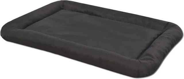 vidaXL Hundebett Größe L in Schwarz mit rutschfester Unterseite aus Kunstleder und Textil - Bild 1