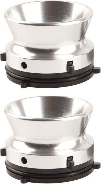 NAB Nabenadapter aus polierter Aluminiumlegierung für 10 Zoll Plattenspieler, 1 Paar, Farbe: Silber - Bild 1