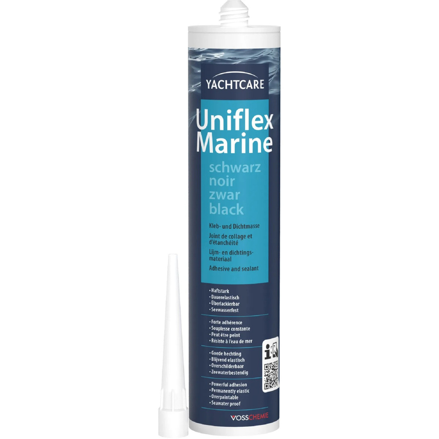 Yachtcare Polyurethan Kleb- und Dichtmasse Schwarz 310 ml solventfrei - Bild 2