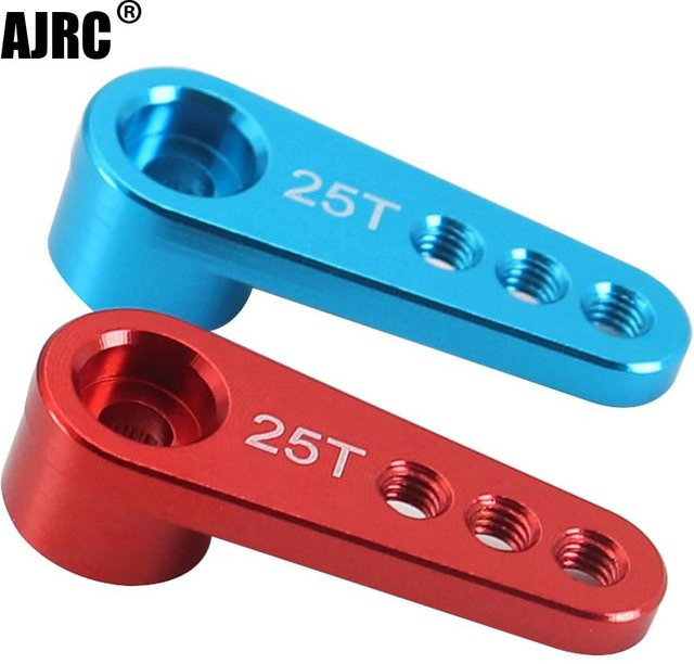 AJRC Metall Servo Arm, 25t, für 1/10 Rc Auto, Rot - Bild 1