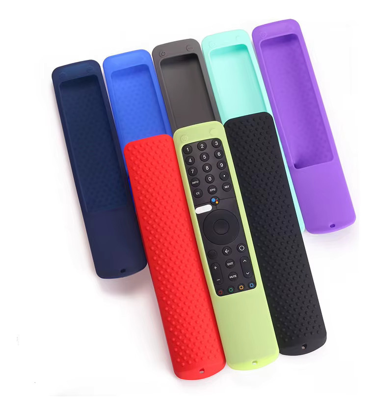 Xiaomi Silikon-Fernbedienungshülle in Anthrazit und Rot, weiche und stoßfeste Schutzhülle für Xiaomi TV XMPM-19 P1/P1E/Q1/Max 86/A2 und Mi Box - Bild 3
