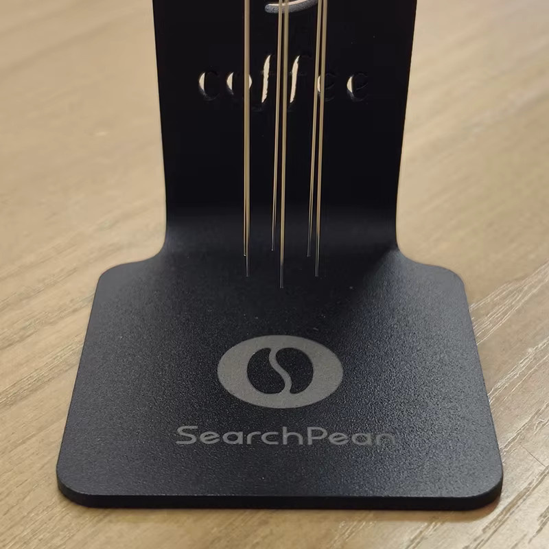 SearchPean Espresso-Kaffee-Nadelverteiler aus Edelstahl in Schwarz mit magnetischem Absorptionsständer - Bild 3