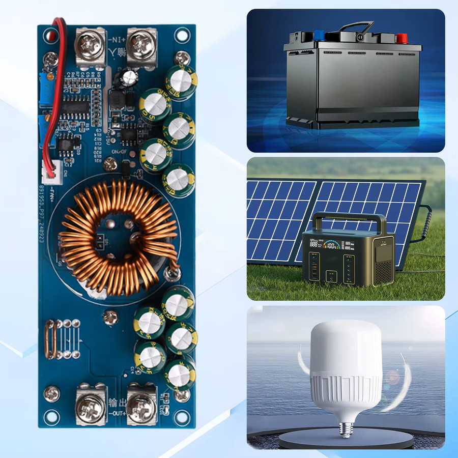 diymore DC-DC-Aufwärtskonverter 15000/1200W Einstellbares Netzteil mit Konstantspannung DC15V-90V auf DC2.5V-72V 30A in Schwarz oder Blau - Bild 2