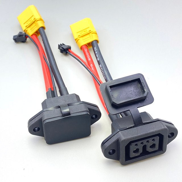 HBXINTAO 3er Set XT90 auf 2+4/2+6 Lithium-Batterie-Ladebuchse Hochstrom-Entladungsanschlussadapter mit 4-poligem Ladeanschluss - Bild 1