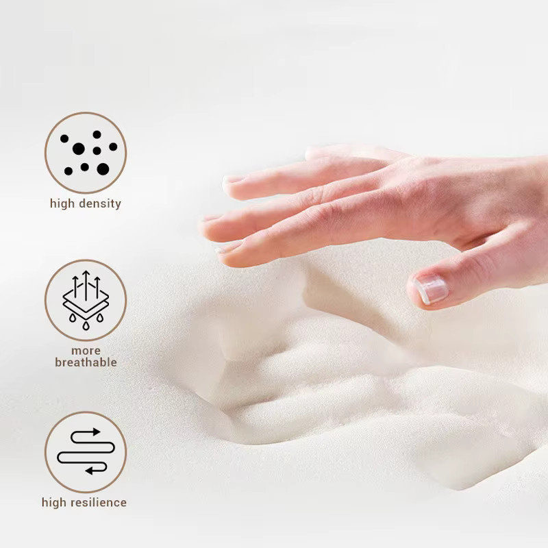HEHUAI HT 3D Po-Form-Kissen aus Memory-Schaum in Grau - Bild 2