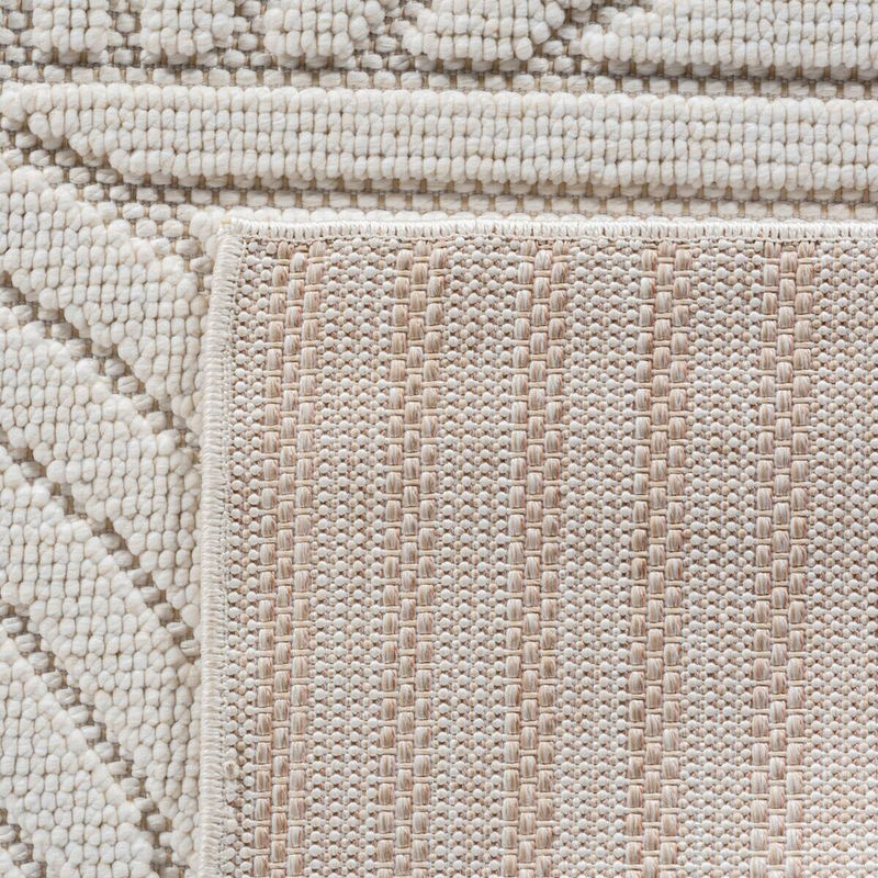 Ayyildiz Kurzflorteppich HELIX in Creme, modern und pflegeleicht, B/H/L: 60 x 0,7 x 110 cm - Bild 2