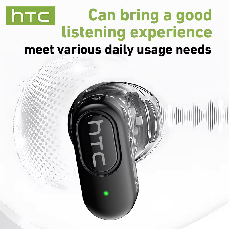 HTC NE51 Kabellose Bluetooth In-Ear Kopfhörer mit AI-Übersetzer, Geräuschunterdrückung und HiFi-Musik in Schwarz - Bild 5