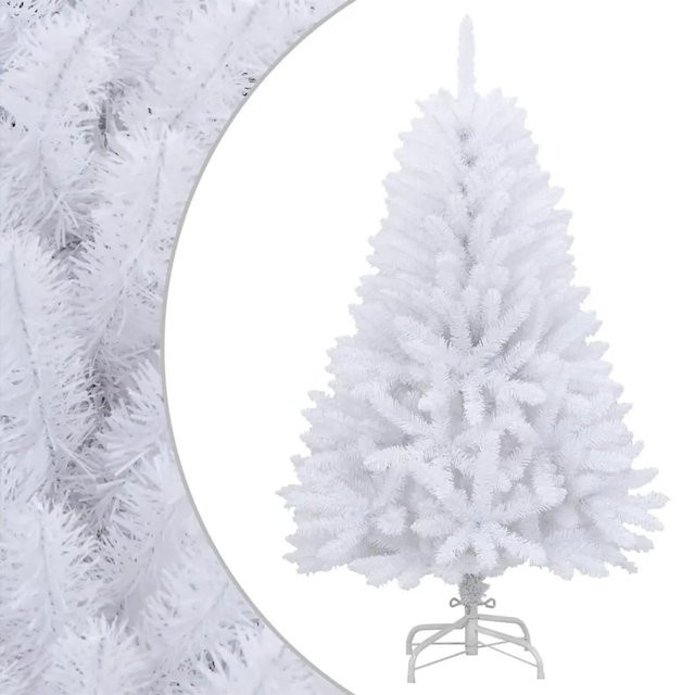furnicato Künstlicher Weihnachtsbaum in Weiß, klappbar mit Ständer, Höhe: 120 cm - Bild 1