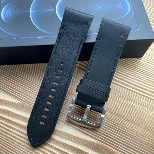 Garmin Uhrenarmband Leder, 22 26mm, Schwarz, Unisex - Bild 1