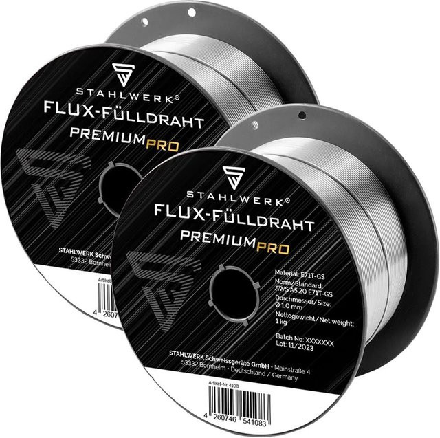 STAHLWERK MIG MAG Aluminium Schweißdraht ER5356 AlMg5, Silber, 2er Set, Durchmesser: 10 mm, Gewicht pro Rolle: 0,45 kg - Bild 1