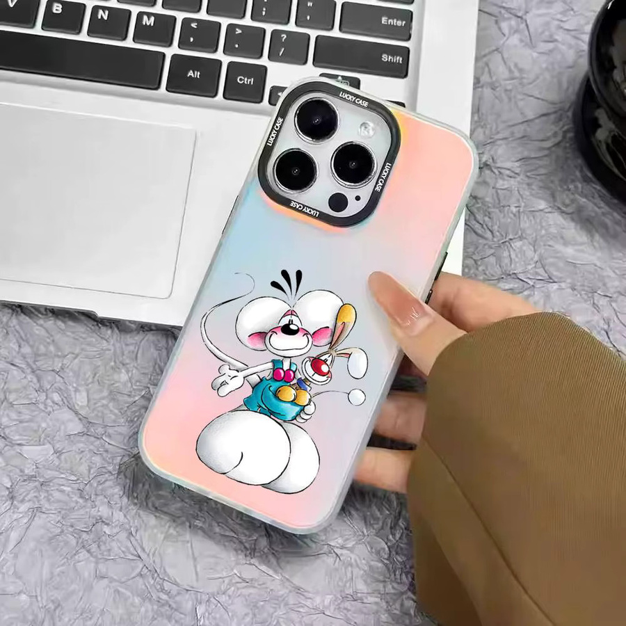 D-Diddl Ratte Handyhülle im Laser-Design für iPhone 11 bis iPhone 17, Farbe Silber - Bild 3