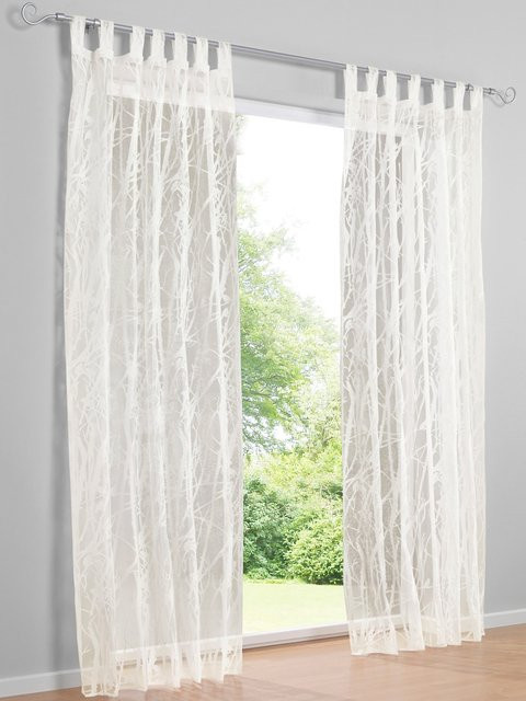 Dekostore Heine Home in Transparent und Weiß aus Viskose-Polyester-Gemisch - Bild 1