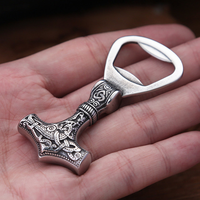 owlucky Flaschenöffner Thors Hammer, 316L Edelstahl, Unisex - Bild 1
