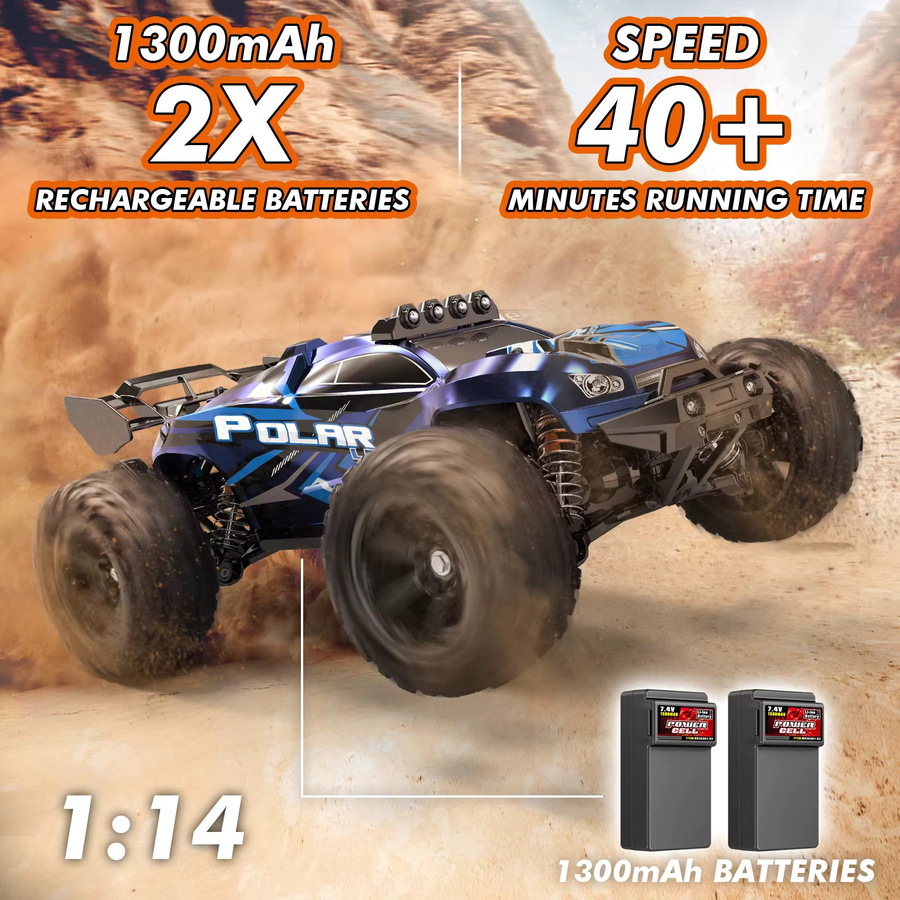 Womaqu 4WD Offroad-RC-Truck, 1:14 Maßstab, Allrad-RC-Autos - Bild 2