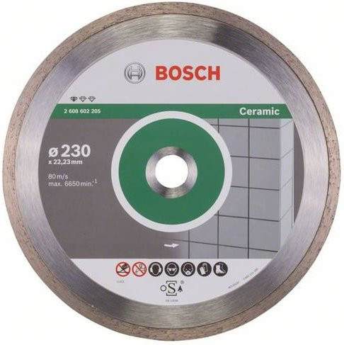 Bosch Diamanttrennscheibe Standard für Keramik Durchmesser: 230 mm, B/T/H: 230 x 22,23 x 1,6 x 7 mm - Bild 1