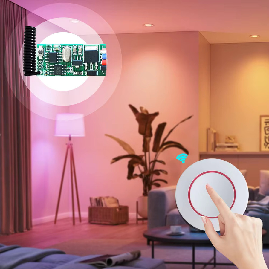 Universelle 433 MHz Drahtlose Fernbedienung mit Mini Relais Empfänger und Sender für LED, DC 3,6 V bis 24 V - Bild 2