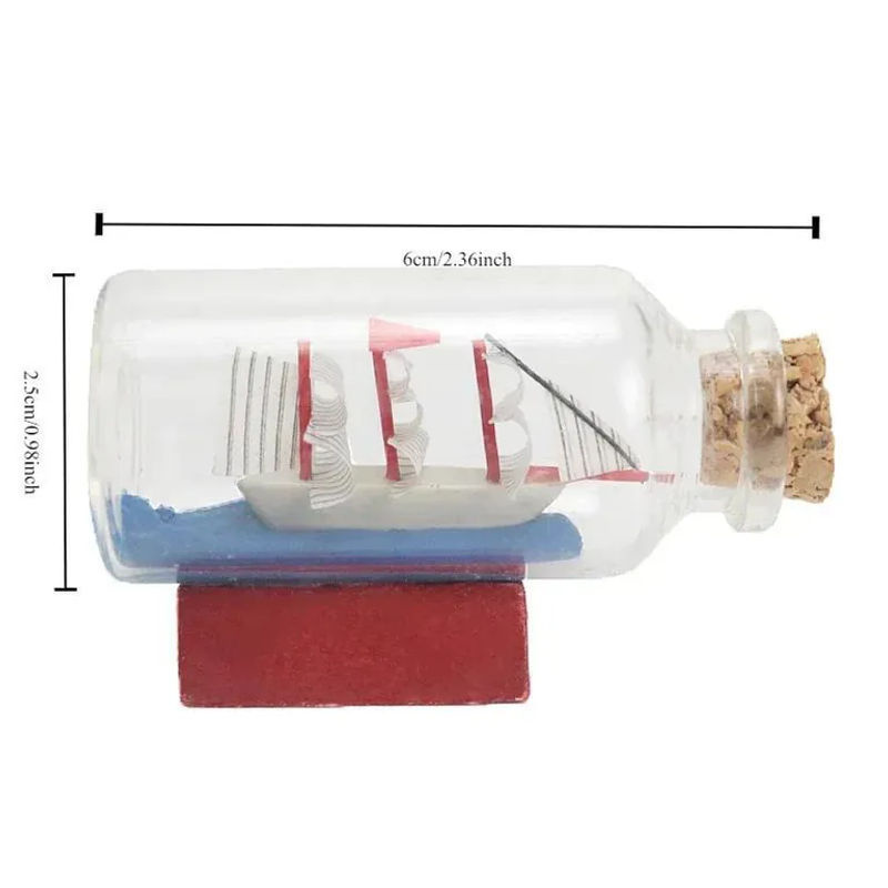 Maritimes Segelschiff in einer transparenten Glasflasche als Dekoration von XYKK01 - Bild 3