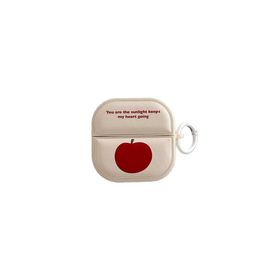 Stoßfeste Schutzhülle mit rotem Apfel-Design für Huawei FreeBuds 7i 6i SE3 2 Pro4 3 FreeClip 2 in Rot und Weiß - Bild 3