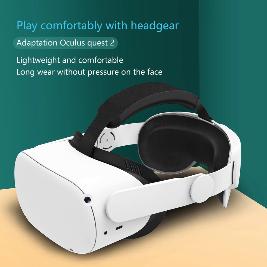 HUNDAI Elite-Gurt für Meta Quest 2 und Oculus Quest 2, verstellbarer Kopfgurt in Weiß - Bild 1