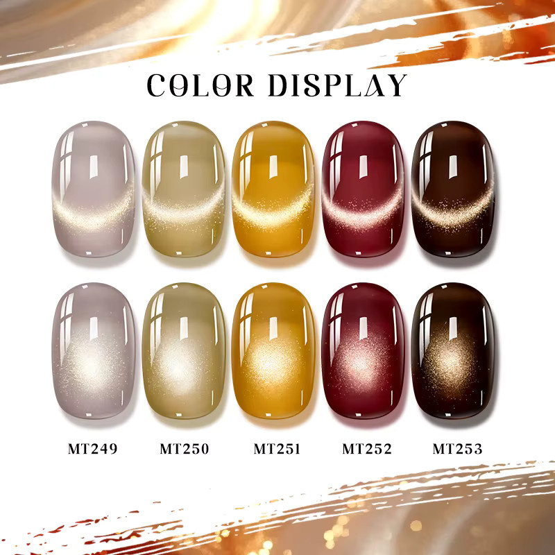 Mtssii Golden Starlight Veil Magnetischer Gel-Nagellack, 7 ml, schimmernd - Bild 4