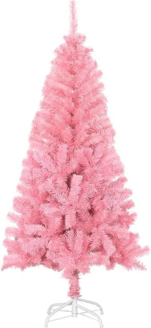 vidaXL Künstlicher Weihnachtsbaum in Rosa aus PVC mit Stahlständer, Höhe: 150 cm - Bild 1