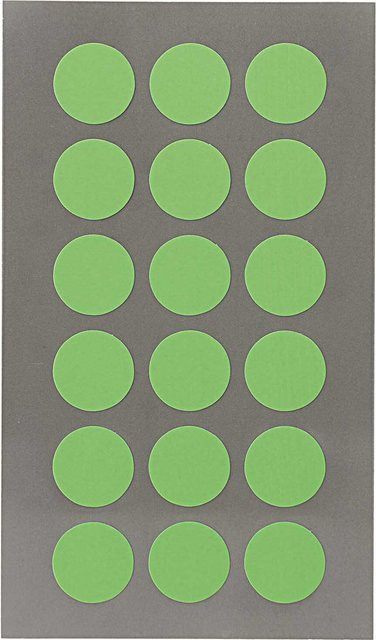 Rico Design Paper Poetry Office Sticker Punkte in Neongrün, Durchmesser: 15 mm, 4 Bogen - Bild 1