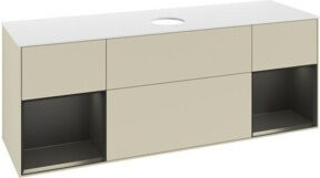 V&B Waschtischunterschrank Finion in Blau und Grau lackiert, Breite: 160 cm, Tiefe: 50,1 cm, Höhe: 50,1 cm - Bild 1