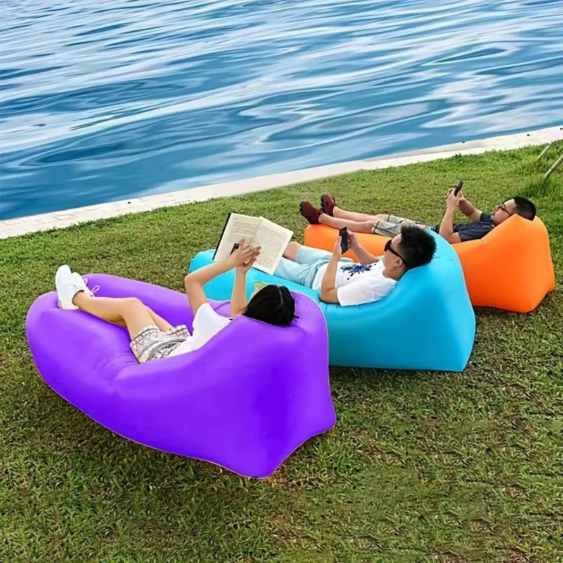 DIZETION Aufblasbares Lazy Sofa Tragbare Camping-Sofamatratze für Musikfestivals Rosa BHL425-FRO - Bild 2