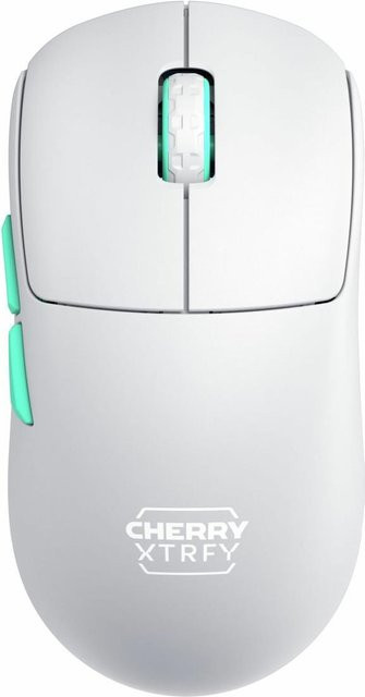 Cherry XTRFY M68 Wireless Gaming-Maus mit 26000 DPI in Weiß und Türkis - Bild 1
