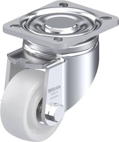 Blickle Lenkrolle LH-SPO 75K in Weiß, Rad-Durchmesser: 75 mm, Tragfähigkeit: 300 kg - Bild 1