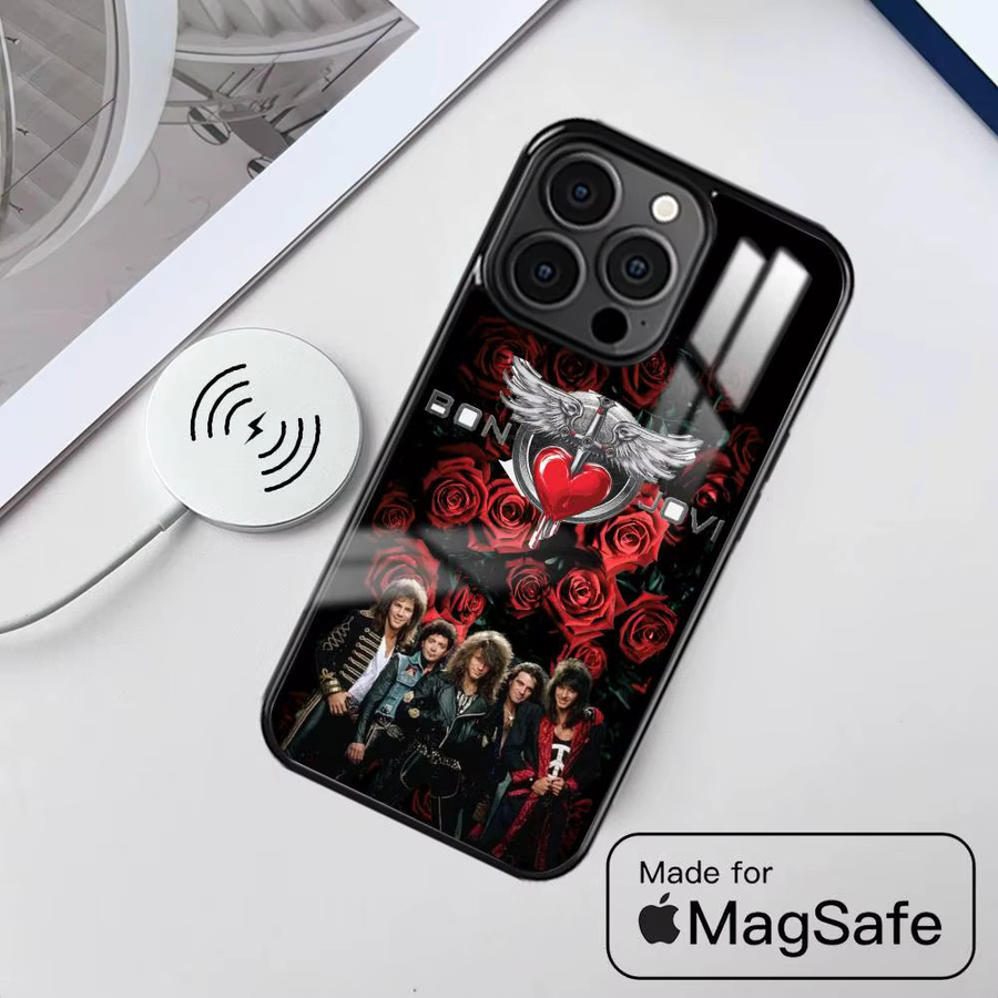 B-Bon J-Jovi Band Handyhülle mit MagSafe Magnet für iPhone 16 15 14 13 12 11 Pro Plus Max Mini Multicolor - Bild 4