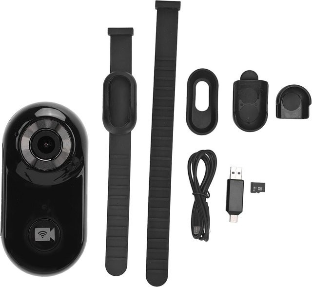 CosyHome Mini-Actionkamera für Haustiere mit HD 1080P und 8G-Speicherkarte, schwarz - Bild 1