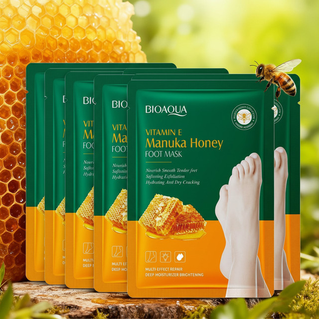 BIOAOUA Vitamin-E-Fußmaske mit Manuka-Honig, Unisex - Bild 1