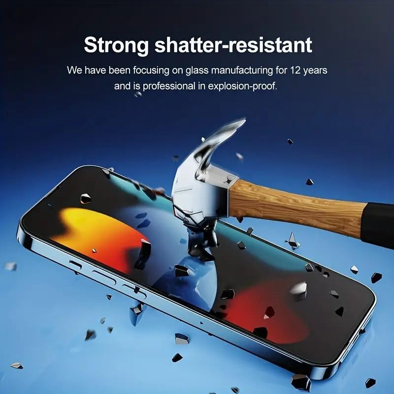 3er Pack BigDiscounts Displayschutzfolie aus gehärtetem Glas für iPhone Modelle in Schwarz und Transparent - Bild 8