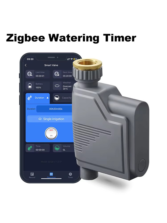 Tuya Smart Zigbee Bewässerungs-Timer IHOMECAM mit integriertem Wasserfluss-Recorder und Flow-Control in Grau - Bild 6