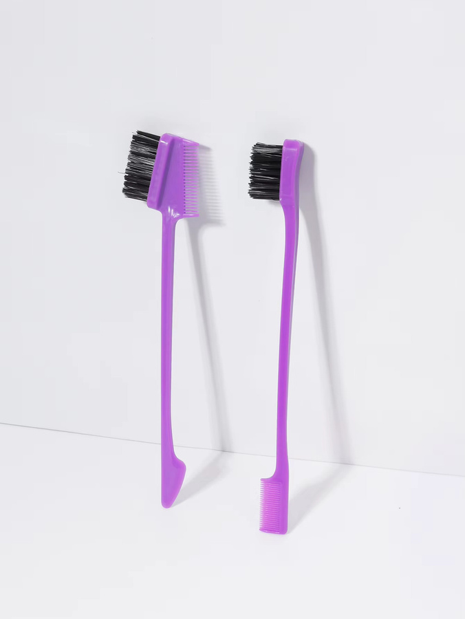 2 Stück Kantenkontrollbürsten für Haarkanten- und Augenbrauenstyling, Damen - Bild 1