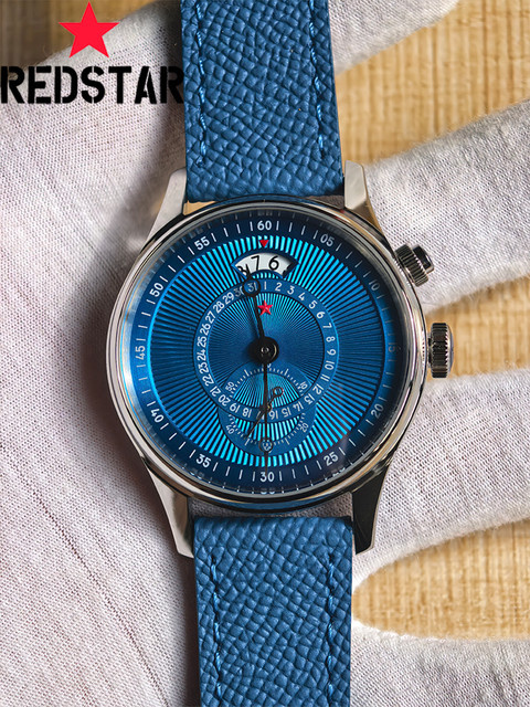 RED STAR Armbanduhr, Automatik, Edelstahl, 40 mm, Leder, Herren - Bild 1