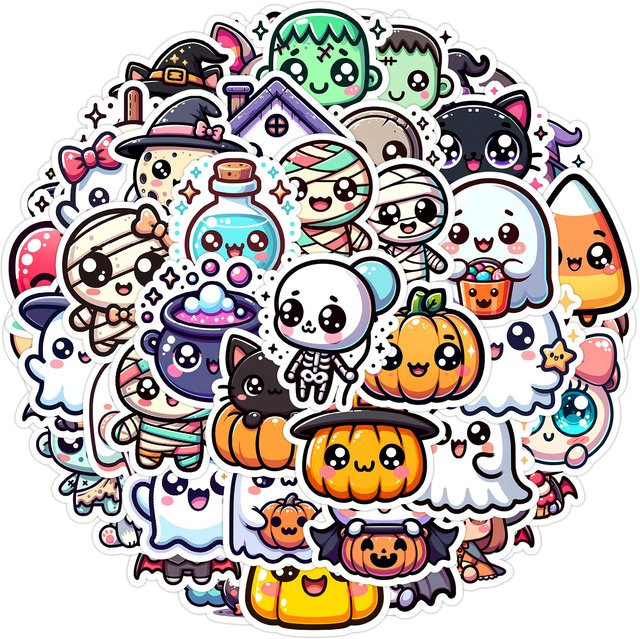 GOGOTU Halloween Cartoon Graffiti Aufkleber, 10/30/50-teiliges Set - Bild 1
