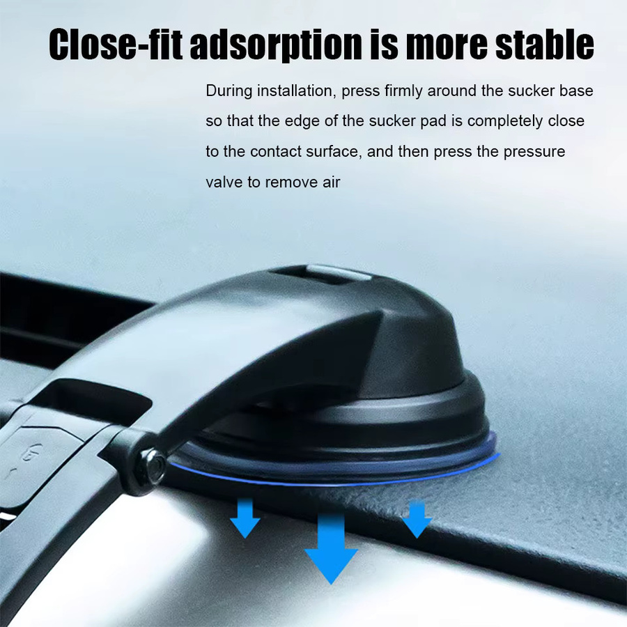 Universelle Auto-Tablet-Halterung und Smartphone-Ständer für Samsung Galaxy Z Fold, iPhone und iPad, Dashboard-Halterung in Schwarz - Bild 5