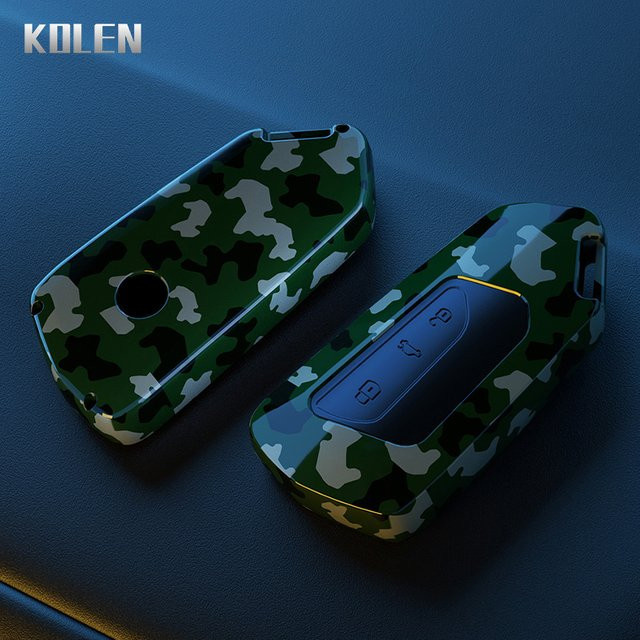 KOLEN ABS Auto Remote Key Case Abdeckung Shell Fob für VW Volkswagen Golf 8 MK8 Skoda Octavia A8 und SEAT Leon MK4 in Camouflage Multicolor - Bild 1