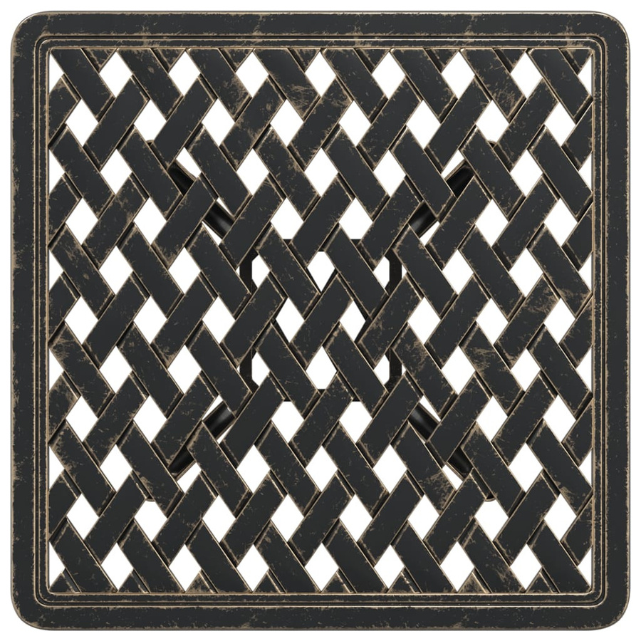 vidaXL Gartentisch aus Aluminiumguss in Bronze, quadratisch und UV-beständig, B/T/H: 53 x 53 x 53 cm - Bild 3