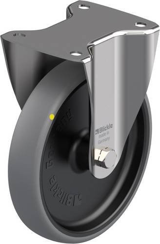Blickle BX-TPA 200G-ELS Bockrolle in Schwarz und Grau aus Edelstahl mit einem Rad-Durchmesser von 200 mm und einer Tragfähigkeit von 160 kg - Bild 1