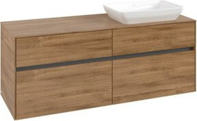 V&B Waschtischunterschrank Collaro in Kansas Oak mit Waschbeckenanschluss rechts, B/T/H: 140 x 54,8 x 50 cm - Bild 1