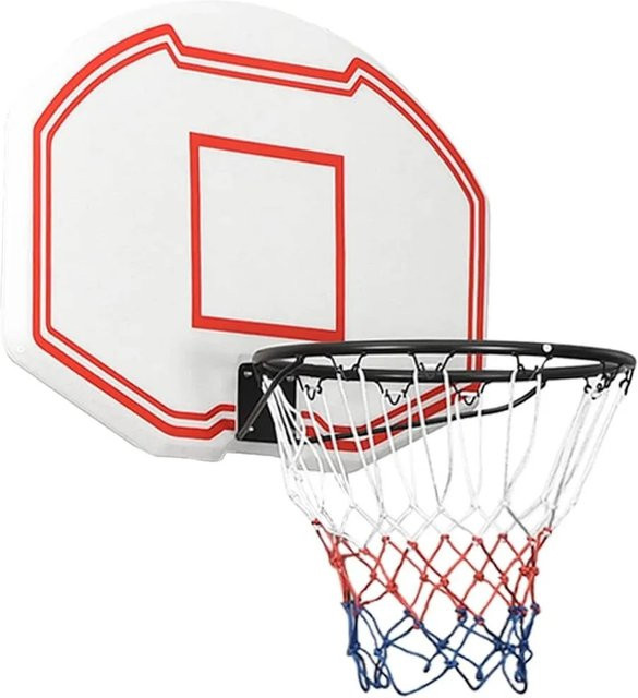 vidaXL Basketballkorb, Weiß - Bild 1