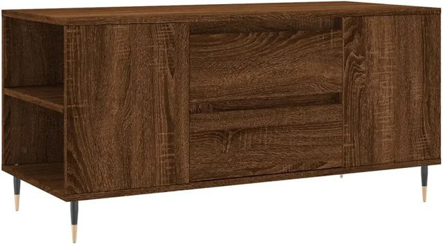 vidaXL Couchtisch in Braun mit Eichen-Optik aus Holzwerkstoff, modern und rechteckig, B/T/H: 102 x 44,5 x 50 cm - Bild 1